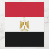 Ägyptische Flagge Weinetikett (Einzelnes Label)