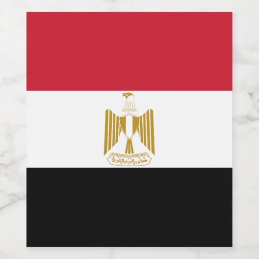 Ägyptische Flagge Weinetikett (Einzelnes Label)