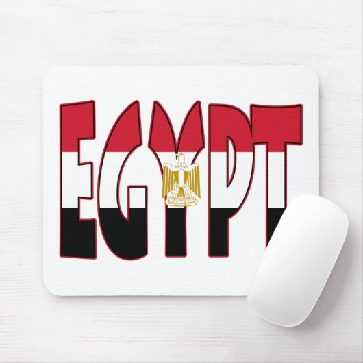 Ägyptische Flagge/Wort Mousepad (Mit Mouse)