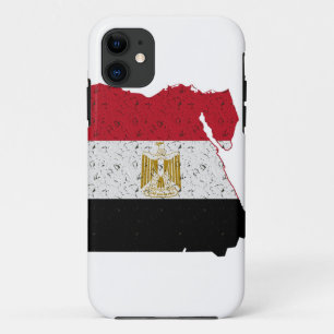 Ägyptische Flaggenkarte Crackle iPhone 11 Hülle