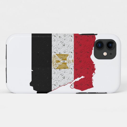 Ägyptische Flaggenkarte Crackle Case-Mate iPhone Hülle (Rückseite (Horizontal))