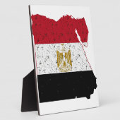 Ägyptische Flaggenkarte Crackle Fotoplatte (Seite)