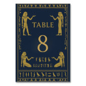 Ägyptische Flügelsonne und Hieroglyphen - bearbeit Tischnummer (Vorderseite)