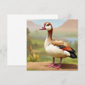 Ägyptische Gans auf dem Wasser Einladung (Vorne/Hinten)