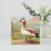 Ägyptische Gans auf dem Wasser Einladung (Stehend Vorderseite)