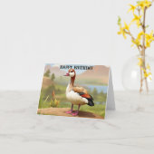 Ägyptische Gans auf dem Wasser Karte (Gelbe Blume)