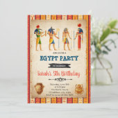 Ägyptische Geburtstagsfeier Einladung (Stehend Vorderseite)