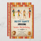 Ägyptische Geburtstagsfeier Einladung (Vorne/Hinten)