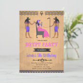 Ägyptische Geburtstagsparty Einladung (Stehend Vorderseite)