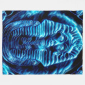 Ägyptische Geist-Pharao-Phantom-Spritzpistole Fleecedecke (Vorderseite (Horizontal))