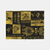 Ägyptische Goldhieroglyphen- und -symbolcollage Fleecedecke (Vorderseite (Horizontal))