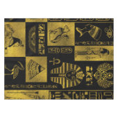 Ägyptische Goldhieroglyphen- und -symbolcollage Tischdecke (Vorderseite (Horizontal))