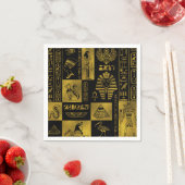 Ägyptische Goldhieroglyphen und Symbole Serviette (Beispiel)