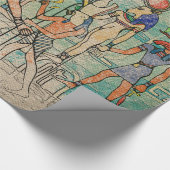 Ägyptische Götter auf Leinwand Geschenkpapier (Ecke)