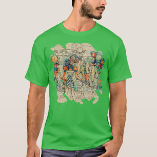 Ägyptische Götter auf Leinwand T-Shirt