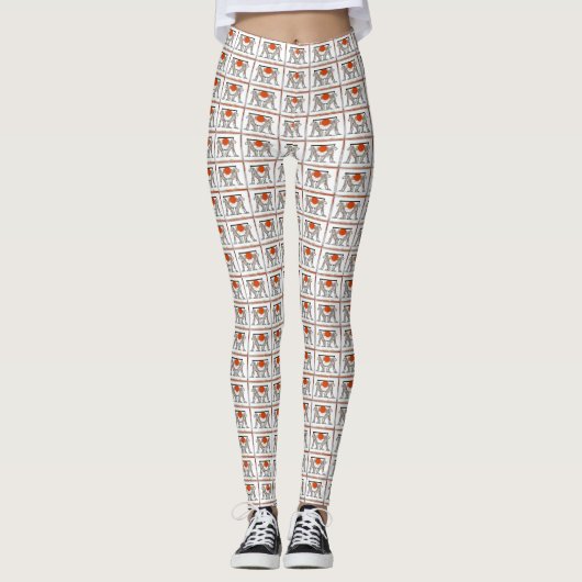 Ägyptische Götter Leggings (Vorderseite)