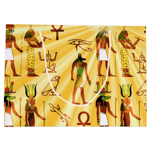 Ägyptische Götter und Göttinnen Große Geschenktüte (Rückseite)