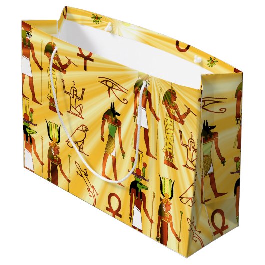 Ägyptische Götter und Göttinnen Große Geschenktüte (Rückseite Schrägansicht)