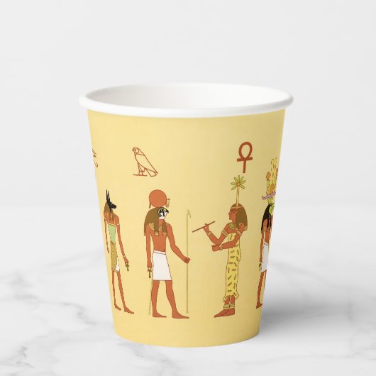 Ägyptische Götter und Göttinnen Pappbecher (Vorderseite)