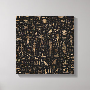 ägyptische Götter und Hieroglyphen Leinwanddruck