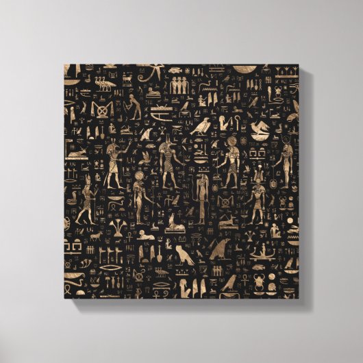 ägyptische Götter und Hieroglyphen Leinwanddruck (Vorderseite)