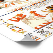 Ägyptische Götter und Schriftzeichen Poster (Ecke)