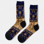 ägyptische Götter und Ziergrenze Socken (Linkes Detail)
