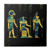 Ägyptische Gottheiten auf Hieroglyphen Gold und Fliese (Vorderseite)