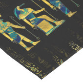 Ägyptische Gottheiten auf Hieroglyphen Gold und Kurzer Tischläufer (Ecke)