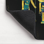 Ägyptische Gottheiten auf Hieroglyphen Gold und Mousepad (Ecke)