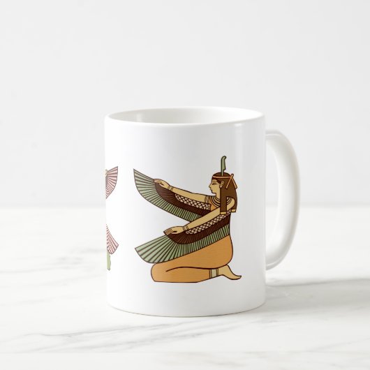 Ägyptische Göttin-DoppelTasse Kaffeetasse (VorderseiteRechts)