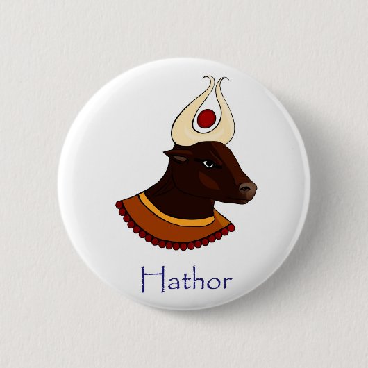 Ägyptische Göttin - Hathor-Abzeichen Button (Vorderseite)