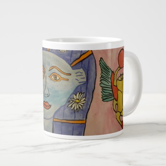 Ägyptische Göttin Jumbo-Tasse (Vorderseite Rechts)