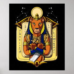 Ägyptische Göttin Lioness Sekhmet God Bastet Poster