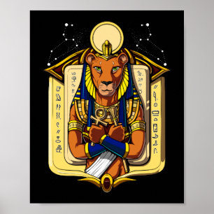 Ägyptische Göttin Lioness Sekhmet God Bastet Poster