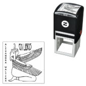 Ägyptische Göttin Maat - Nefertari Tomb Ex Libris Permastempel (Beispiel)