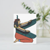 Ägyptische Göttin Maat Postkarte (Stehend Vorderseite)