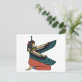 Ägyptische Göttin Maat Postkarte (Stehend Vorderseite)