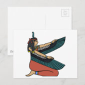 Ägyptische Göttin Maat Postkarte (Vorne/Hinten)