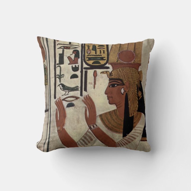 Ägyptische Göttin Nefertari Kissen (Vorderseite)