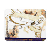 Ägyptische Göttin skizzierte flexiblen Kühlschrank Magnet (Horizontal)