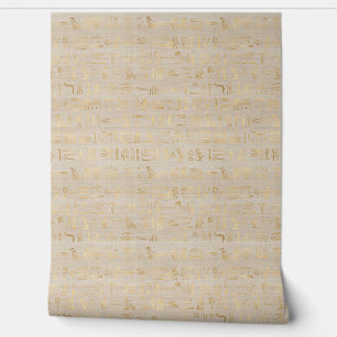 Ägyptische Grafik Ägypten Thema Gold und Beige Tapete