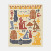 Ägyptische Grafik-Collage aus dem alten Ägypten Fleecedecke (Vorderseite)