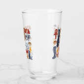 Ägyptische Grafik-Collage aus dem alten Ägypten Glas (Links)