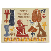 Ägyptische Grafik-Collage aus dem alten Ägypten Große Geschenktüte (Vorderseite)