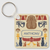 Ägyptische Grafik-Collage aus dem alten Ägypten Schlüsselanhänger (Vorderseite)