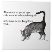 Ägyptische Gray Tabby Cat Fliese (Vorderseite)