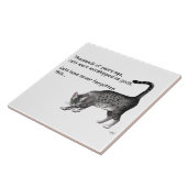 Ägyptische Gray Tabby Cat Fliese (Seite)