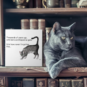 Ägyptische Gray Tabby Cat Fliese