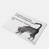 Ägyptische Gray Tabby Cat Fußmatte (Schrägansicht)